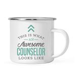 Andaz Press 11oz. Stainless Steel Campfire Coffee Mug Gift, This is What an Awesome Counselor Looks Like, 1-Pack, Birthday Gift Ideas Coworker Him Her, Includes Gift Box