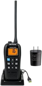 Retevis RM22 Marine Radio, Handheld Floating Radio, High Power, Noise Cancelling Mic, Backlit LCD Display, NOAA Weather, 2200mAh Battery