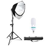 LimoStudio Photography Video Studio Continuous Softbox Lighting Light Kit with Photo CFL 105W Bulb, AGG702