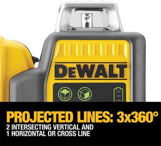 DEWALT 3x360 Green Laser Level – 12V Self-Leveling Tool