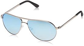 Tom Ford 0144 14X Silver 0144s Aviator Sunglasses Lens Category 3 Lens Mirrored