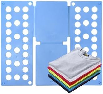 Naisfei T Shirts Clothes Folder Boards,Laundry Folder Home Storage Tool, Fast and Fun Board,Clothes T Shirt Top Folder Folding Board Flip Fold Laundry Organizer,Clothes suitable for children(Blue)