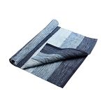 Hugger Mugger Cotton Yoga Rug - Indigo Dreams - Absorbent, Grippy Tight Weave, Ashtanga and Hot Yoga Rug, Helps with Slippery Hands and Feet