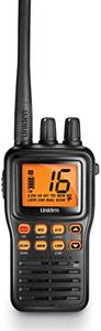 Uniden MHS75 Waterproof Handheld 2-Way VHF Marine radio, Submersible, Selectable 1/2.5/5 Watt Transmit Power. All USA/International and Canadian Marine Channels - Color Black