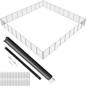 VEVOR Pool Fence, 4 x 108 FT Pool Fences for Inground Pools, Removable Safety Pool Fencing, Easy DIY Installation Swimming Pool Fence, 340gms Teslin PVC Pool Fence Mesh Protects Kids and Pets