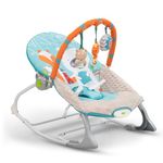 Baybee Bella 2 in 1 Baby Rocker and Bouncer for Babies | Toddler Rocking Chair for Newborn with Adjustable Seat, Calming Vibrations, Hanging Toys & Music | Portable Baby Swing for 0 to 2 Years (Grey)