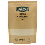 Organic Cane Sugar - No Additives or Preservatives, Vegan, GMO Free, Certified Organic - Perfect for Baking and Sweetening Drinks Naturally - Thames Organic 1 kg