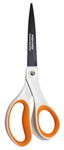 Fiskars Titanium Non-Stick Universal Purpose, Length: 21 cm, Titanium Coating/Stainless Steel Blade/Plastic Handles, White/Orange, 1004721