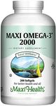 Omega 3 Supplement - Omega-3 Fish Oil 2000mg - Natural Source of EPA & DHA - Heart, Brain & Joint Health - Kosher Certified Wild Caught Marine Fish - 200 Vegetarian Softgels by Maxi Health