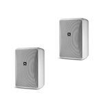 JBL Professional Control 28-1L wall-mounted indoor, outdoor speaker, broad sound coverage, 8 inch, 120 watt at 8Ω, high output background, foreground weatherproof speaker. Sold as a Pair. Black.