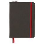 C.R. Gibson Black Leatherette Dot Grid Notebook Journal, 6'' W x 8.5'' L, 240 Pages, Bulleting Log (MJ127-20191A)