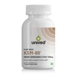 Unived KSM-66 Ashwagandha | 600mg Vegan Full Spectrum Root Extract Standardized to 5% Withanolides | for Stress, Anxiety, Endurance, & Strength (60 Vegan Caps)