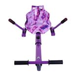 Hoverkart Frame Go Cart for Hoverboard Accessories, Hover Cart Balance Scooter Seat Adjustable Length for 6.5 8 10inch Segway, Graffiti Galaxy Flame Camo (Starry Purple)