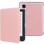 DMLuna Case for Kobo Clara BW (Model N365) / Clara Colour (Model N367) / Clara 2E 6", Ultra Slim Lightweight Folio Premium PU Leather Protective Cover with Auto Sleep/Wake Function, Rose Gold