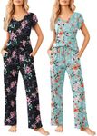 Ekouaer 2 Pack Womens Pajamas Short