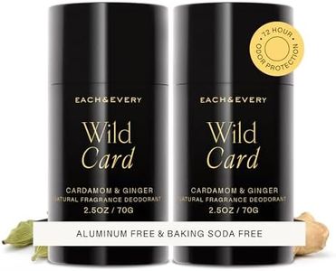 Each & Every All Natural Deodorant for Men & Women - Aluminum-Free, Sensitive Skin, Plant-Based, Baking Soda-Free, Long Lasting 24 Hr Odor Control - Cardamom & Ginger Travel Size (2 Pack, 2.5oz)
