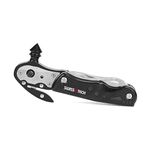 Swiss+Tech ST022004 17-in-1 Multi-Tool w/Emergency Glass Breaker Hammer, Stainless Steel, (1 Pack)