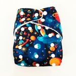 Blushbaby Leakage Proof cloth diapers for babies 0 to 3 years combo high absorbent 1 reusable diaper 1 insert pack (5-18kg) washable diapers (Space)