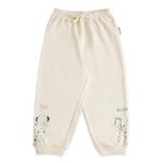 haus & kinder 100% Cotton Baby Boy's Regular Fit Trackpants Joggers | Full Length Boy French Terry Joggers | Kids Cotton Joggers | 18-24 Months | Offwhite