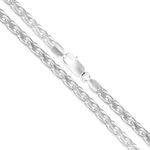 Sterling Silver Diamond-Cut Wheat Chain 2.7mm Solid 925 New Spiga Necklace 18