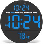 Digital Wall Clock with Large LED D