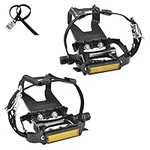 SEQI Bike Pedals with Toe Clips and