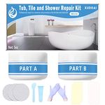 Tub, Tile and Shower Repair Kit, 5oz White Bathtub Crack Refinishing Kit for Porcelain, Acrylic, Fiberglass