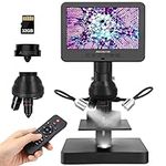 Andonstar AD246S-P HDMI Digital Microscope with 7'' Screen, 4000x 3 Lens 2160P UHD Video Record, Coin Microscope for Error Coins, Biological Microscope Kit for Adults and Kids, Prepred Slides