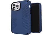 Speck Presidio2 Grip Case for iPhone 13 Pro Max with Microban, Coastal Blue/Black