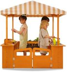 Avenlur Sumac 4-in-1 Wooden Mud Kitchen, Market & Grill Station with Garden Planter – Outdoor & Indoor Play Center for Kids (Ages 3+)