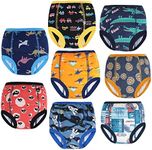 MOEMOE BABY Potty Training Pants Toilet Training Pants Toddler Training Pants Reusable Training Pants Boys, 8 Pack, Blue, 5 Years