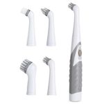 ASAB Electric Cleaning Brush 4 in-1 Electric Scrubber with Replacement Heads Automatic Electric Scrubbing Brush Cordless Power Scrubber Electric Brush for Cleaning Kitchen Bathroom Tiles Bath Shower