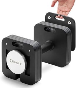 Eisenlink Kurzhantel 20kg (4kg-20kg) - Verstellbar Kompakt Hantel in Quadratischer Form mit Anti-Rutsch-Griff für Fitness Training Gym Zuhause (20kg×1)