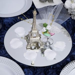 Efavormart 12" Round Glass Mirror Wedding Party Table Decorations Centerpieces - 4 PCS