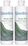 Rinseless Body Bath Wash 16 Oz | Waterless Non Rinse Concentrated Formula Makes 16 Sponge Baths (Pack of 2)