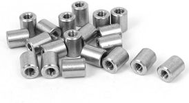 uxcell M4x10mmx8mm Threaded Rod Tube Adapter Round Coupling Connector Nuts 20pcs