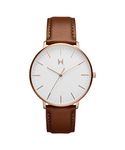 MVMT Analogue Quartz Watch for Men with Brown Leather Strap - 28000086-D