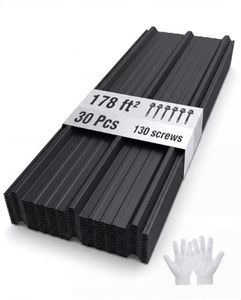 GarveeLife Ribbed Metal Roofing Panels, 178 Ft²