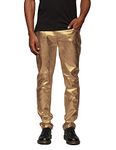 COOFANDY Mens Metallic Shiny Jeans Party Dance Disco Nightclub Pants Straight Leg Trousers