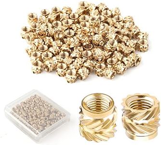 100pz Dadi in Ottone per Stampa 3D, M3x4x5mm Inserti Filettati M3 Dado Zigrinato Ottone con Filettatura Femmina Dadi con Inserto Filettato per Stampa 3D Loptop Automobilistica Guscio in Plastica