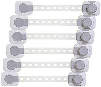 Dreambaby Twist 'N Lock Multipurpose Latch - Child Safety Locks - Grey - 6 Pack - Model L1445