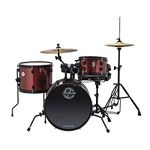 Ludwig LC178X025 Questlove Pocket Kit 4-Piece Drum Set, Red Wine Sparkle Finish