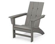 POLYWOOD AD420GY Modern Adirondack Chair Outdoor Furniture, Slate Grey