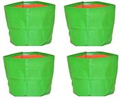 NutriMax 200 GSM HDPE Grow Bags (Green, 15'' x 15'') - Pack of 4