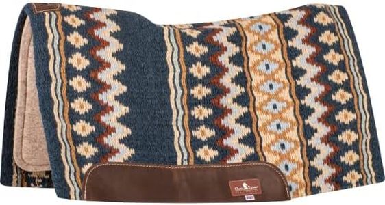 Classic Equine 34x38 ESP Contour Wool Top Felt 3/4in Saddle Pad Navy/Ice 34X38