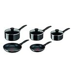 Tefal Bistro B098S544 5 Pcs Non Stick Cookware Pots & Pan Set - Black