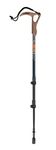 LEKI Wanderfreund High Fives Aluminum Adjustable Lightweight Walking Pole (Single) for Trekking & Hiking - Blue-Orange-Blue - 60-120 cm