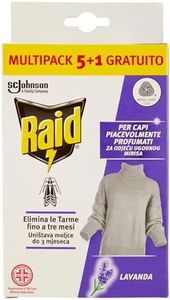 Raid Antimites Gel Vêtements, Lot de 6 pièces au parfum de lavande, protège toute la saison