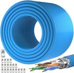 Cat 7 Outdoor Ethernet Cable 500ft (SFTP Triple Shielded Internet Cable | DIY Bulk Cable | x 20 RJ45) High-Speed 10Gbps 600MHz Network Cable, Direct Burial, Waterproof/UV Resistant, for Router/Gaming