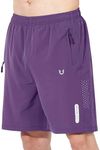 NORTHYARD Men's Athletic Running Shorts Quick Dry Workout Shorts 7"/ 5"/ 9" Lightweight Sports Gym Basketball Tennis Hiking Exercise Purple 4XL